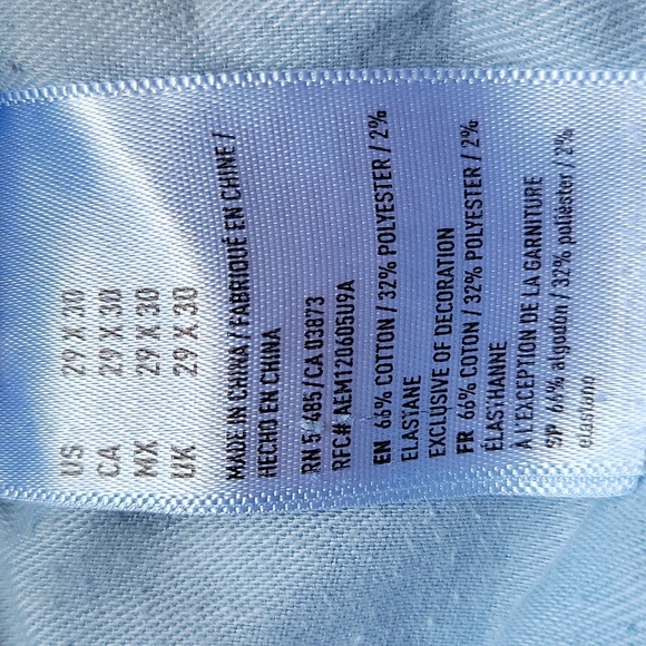 American Eagle Outfitters Slim Straight Leg Jeans Lt Wash Size 29x30 - Picture 13 of 14